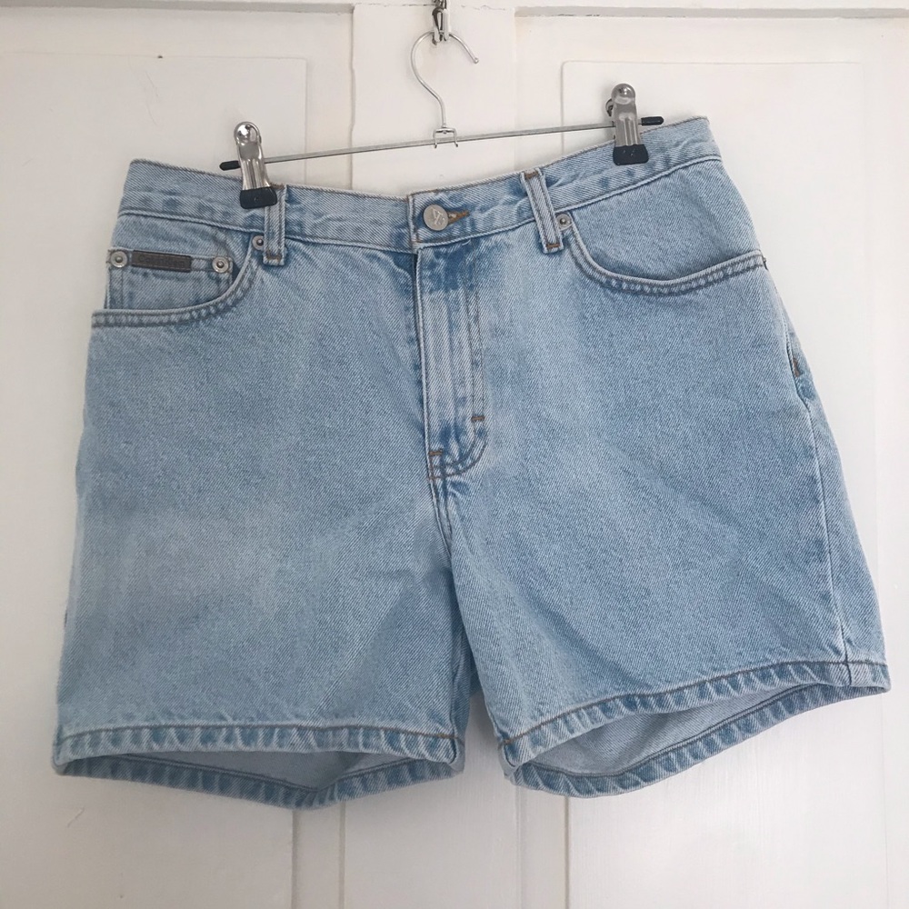 Calvin Klein high waisted denim shorts